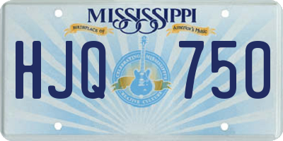 MS license plate HJQ750