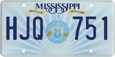 MS license plate HJQ751