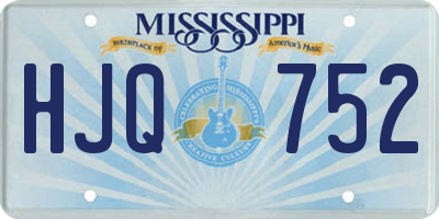 MS license plate HJQ752