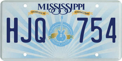 MS license plate HJQ754