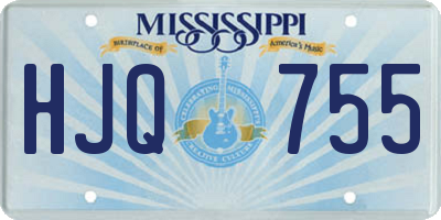 MS license plate HJQ755