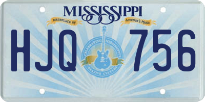MS license plate HJQ756
