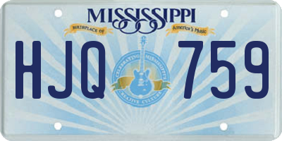 MS license plate HJQ759