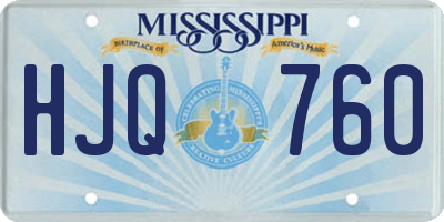 MS license plate HJQ760