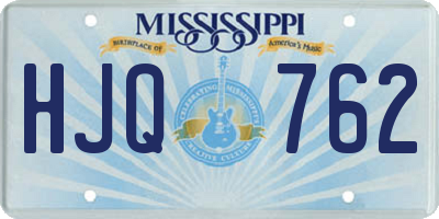 MS license plate HJQ762