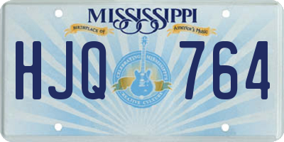MS license plate HJQ764