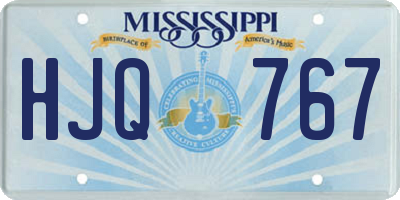 MS license plate HJQ767