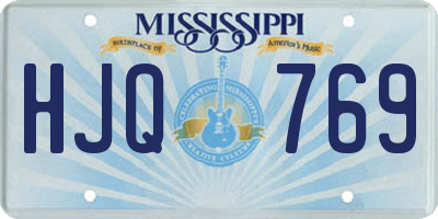 MS license plate HJQ769