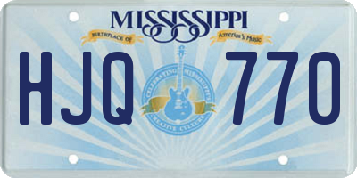 MS license plate HJQ770