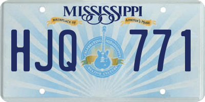 MS license plate HJQ771