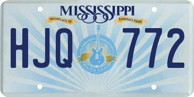 MS license plate HJQ772