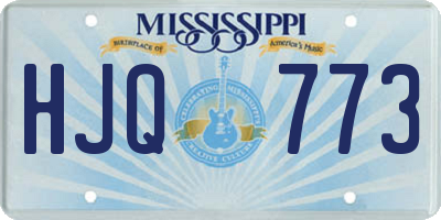 MS license plate HJQ773