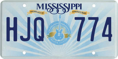 MS license plate HJQ774