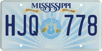 MS license plate HJQ778