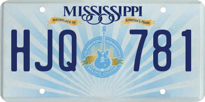 MS license plate HJQ781