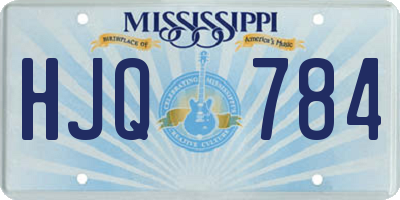 MS license plate HJQ784