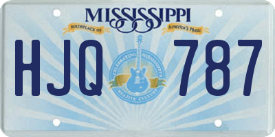 MS license plate HJQ787