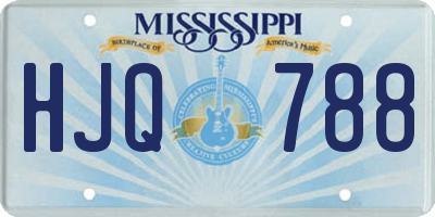 MS license plate HJQ788