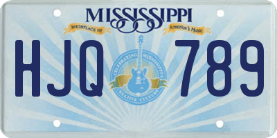 MS license plate HJQ789
