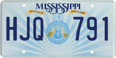 MS license plate HJQ791