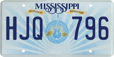 MS license plate HJQ796