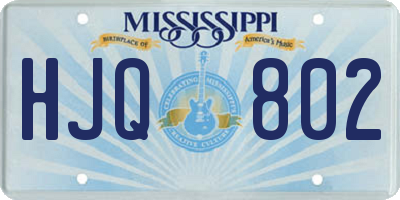 MS license plate HJQ802