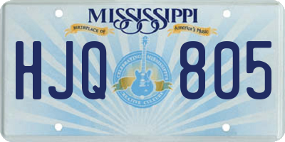 MS license plate HJQ805