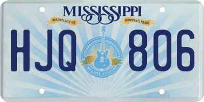 MS license plate HJQ806