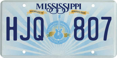 MS license plate HJQ807