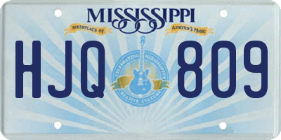 MS license plate HJQ809