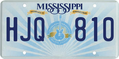 MS license plate HJQ810