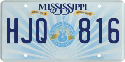 MS license plate HJQ816
