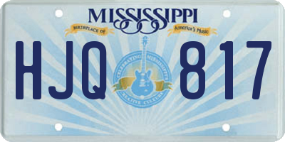 MS license plate HJQ817