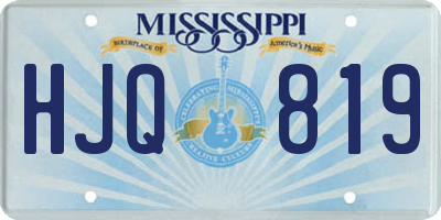 MS license plate HJQ819