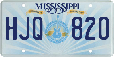 MS license plate HJQ820