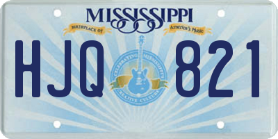 MS license plate HJQ821