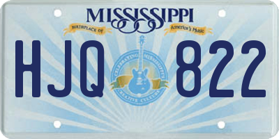 MS license plate HJQ822