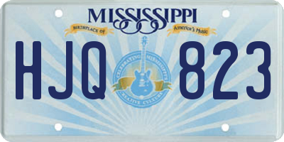 MS license plate HJQ823