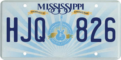 MS license plate HJQ826