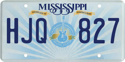 MS license plate HJQ827