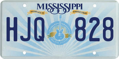 MS license plate HJQ828