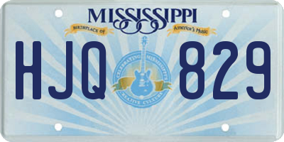 MS license plate HJQ829