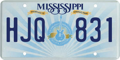MS license plate HJQ831