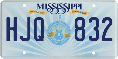 MS license plate HJQ832