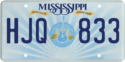 MS license plate HJQ833