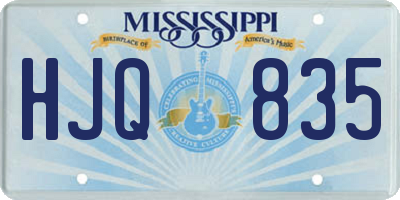 MS license plate HJQ835