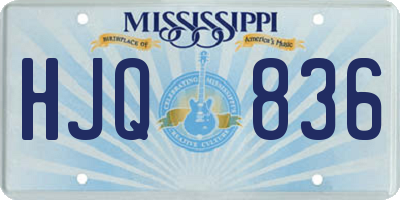 MS license plate HJQ836