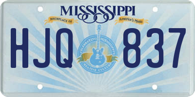 MS license plate HJQ837