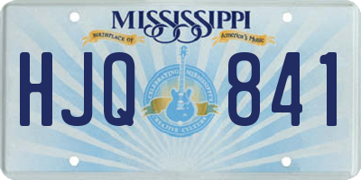 MS license plate HJQ841