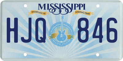 MS license plate HJQ846